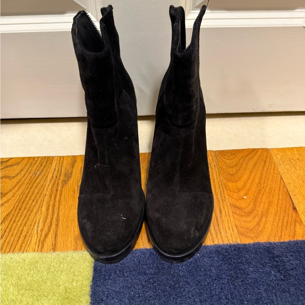 Rag and bone Elegant Black Suede Ankle Boots